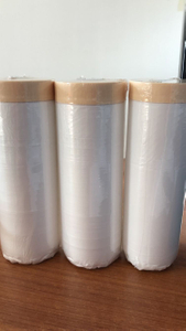 Película de polietileno protectora de pintura con cinta crepé