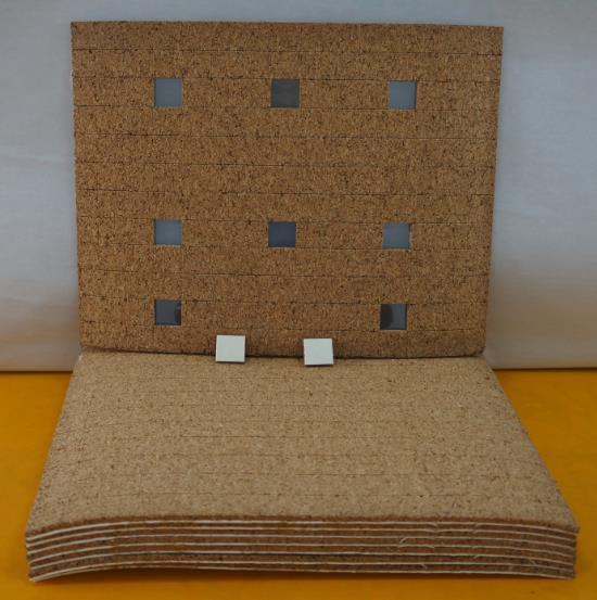 Almohadillas de protección de corcho estáticas