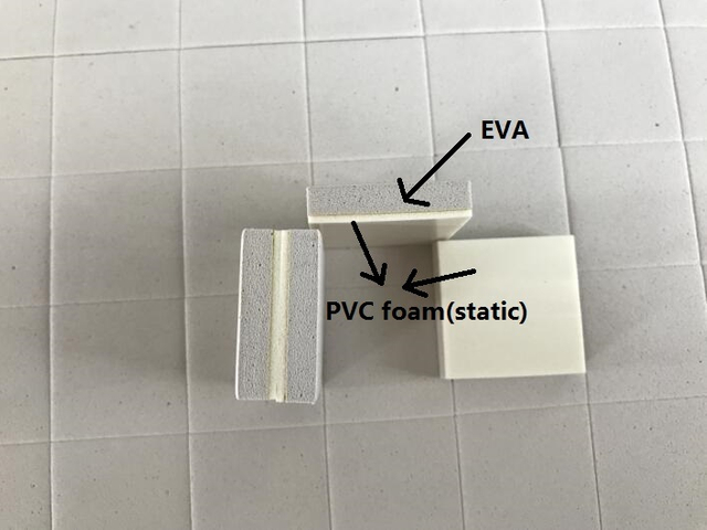 Almohadillas estáticas de EVA con espuma de PVC