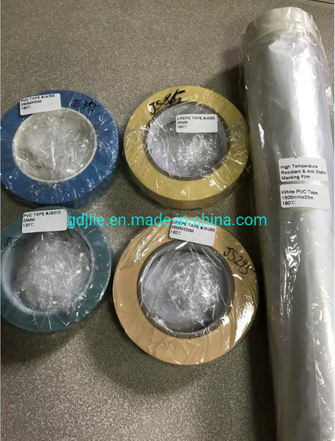 Película de enmascaramiento de pintura automotriz resistente a 180 grados Celsius