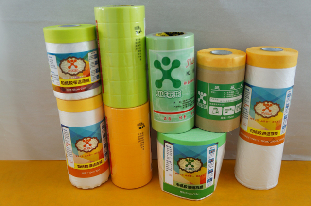 Película de HDPE con cinta para pintura de edificios