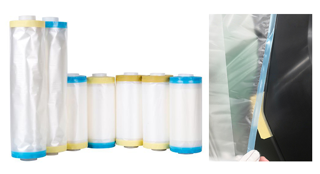 pre-taped masking film